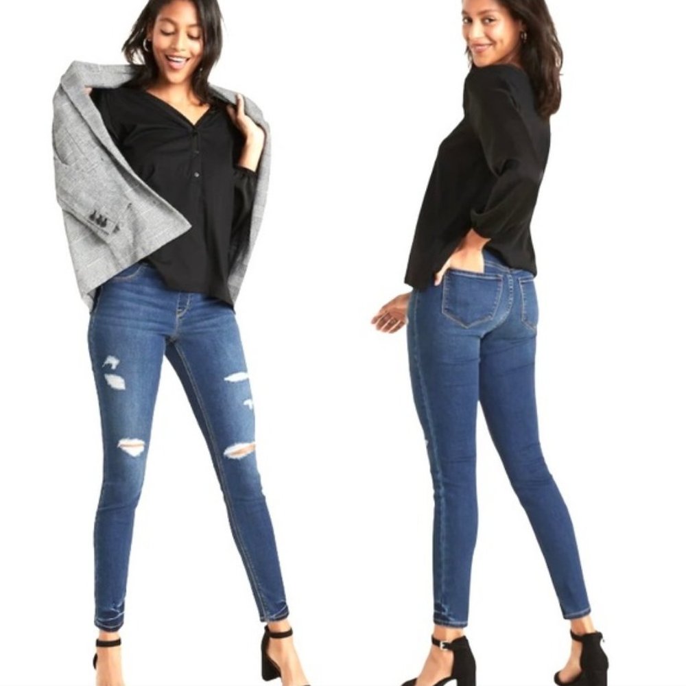 Old Navy High Rise Size 6 Distressed RockStar Stretch